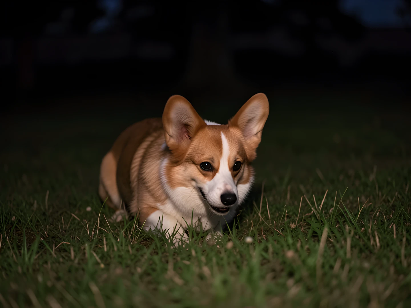 Corgi Night Scene