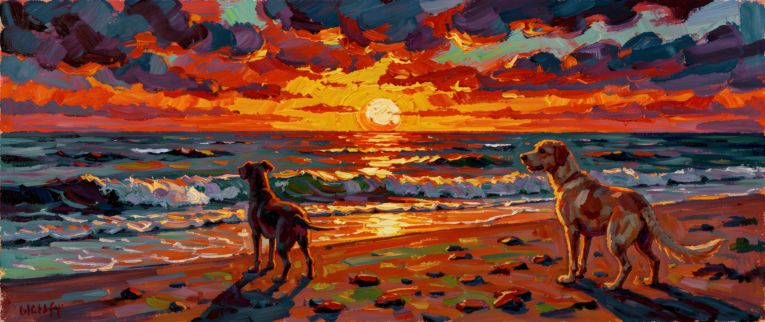 Impressionist Sunset Coast