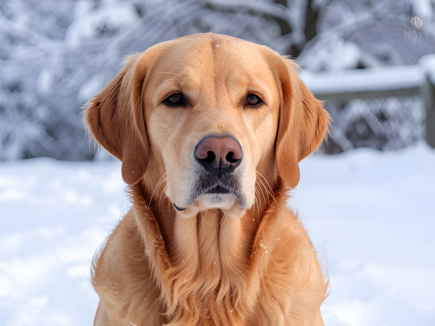 Winter Dog Scene