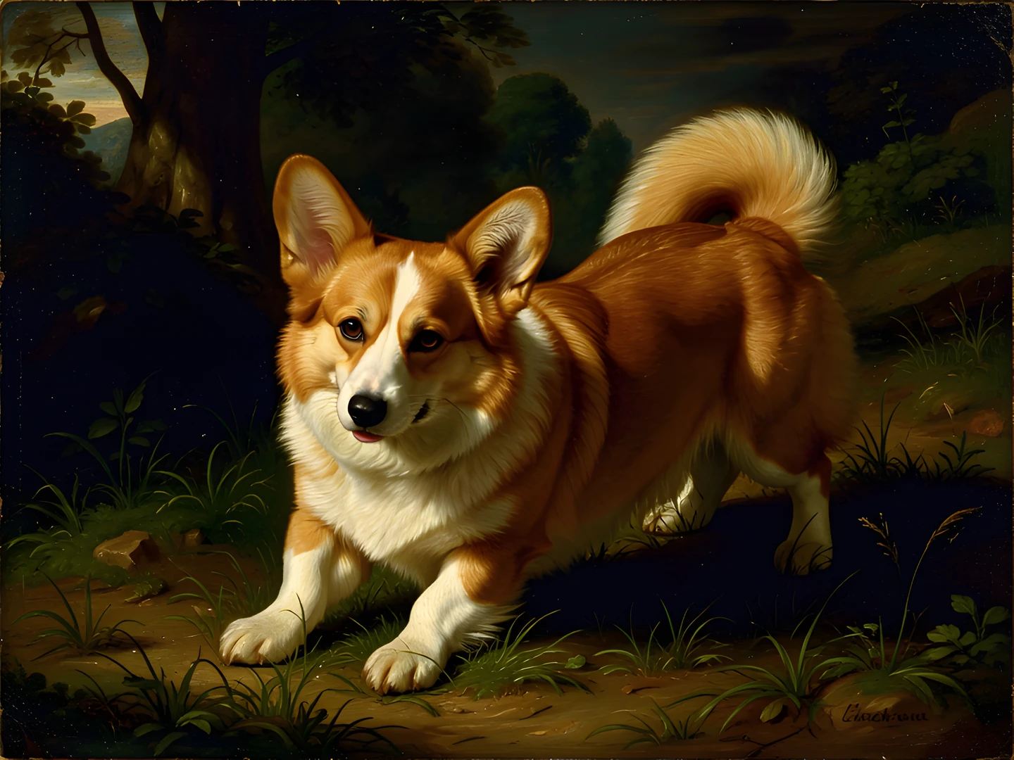Whimsical Dog Scene
