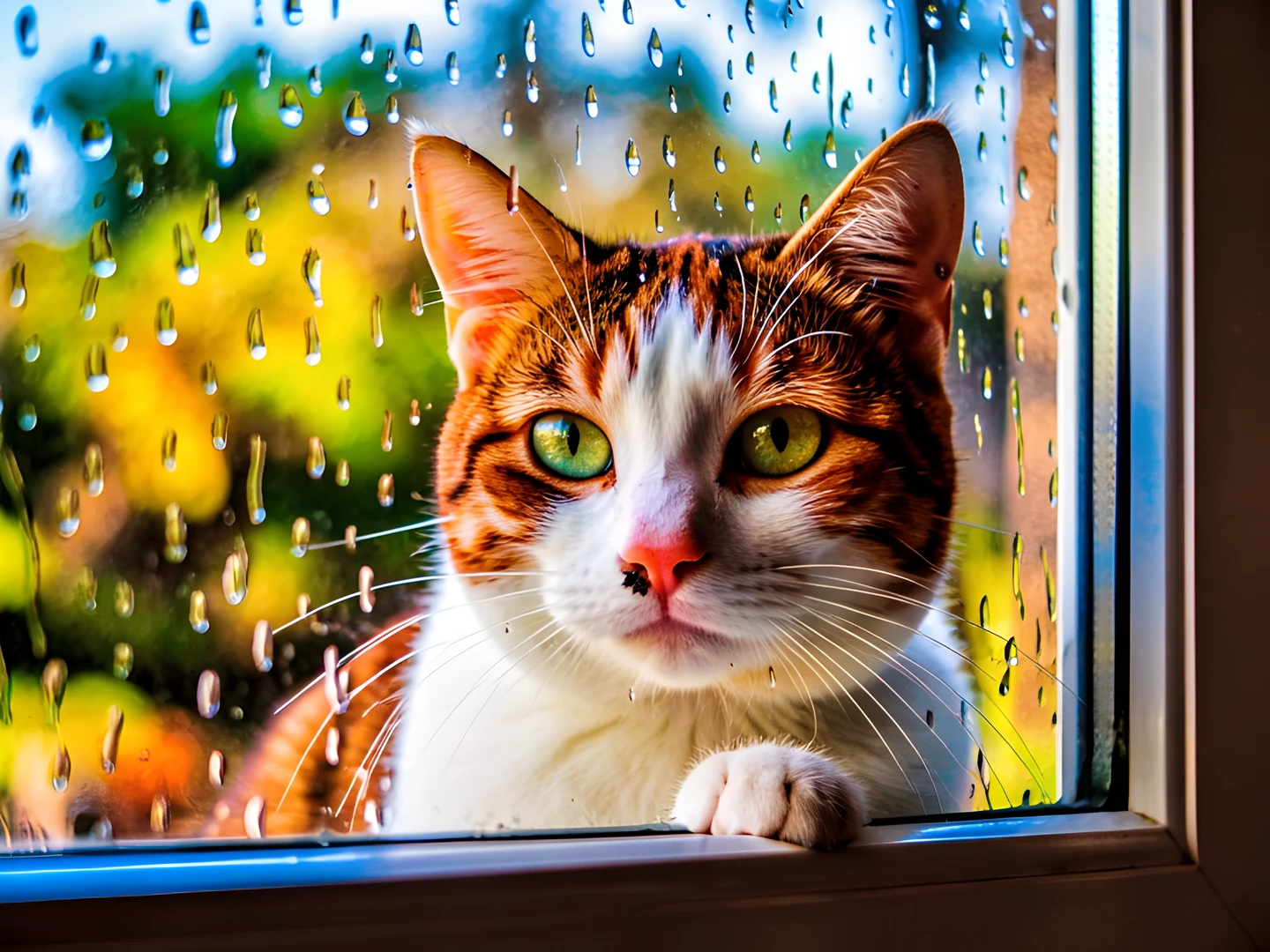 Rainy Window Scene