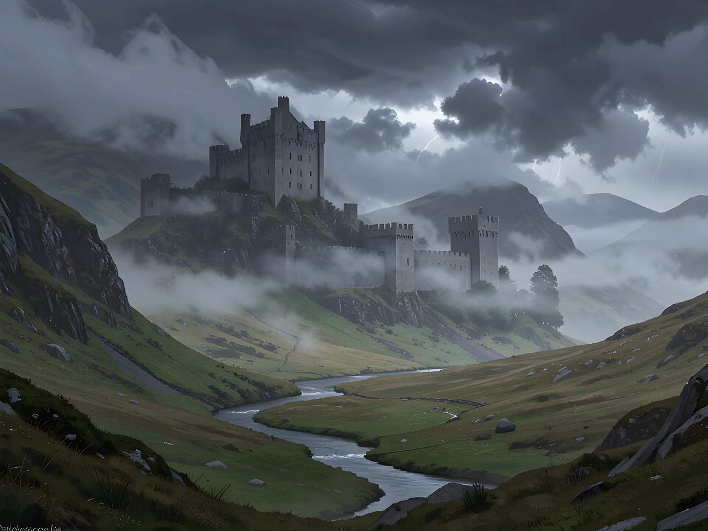 Misty Highland Castle