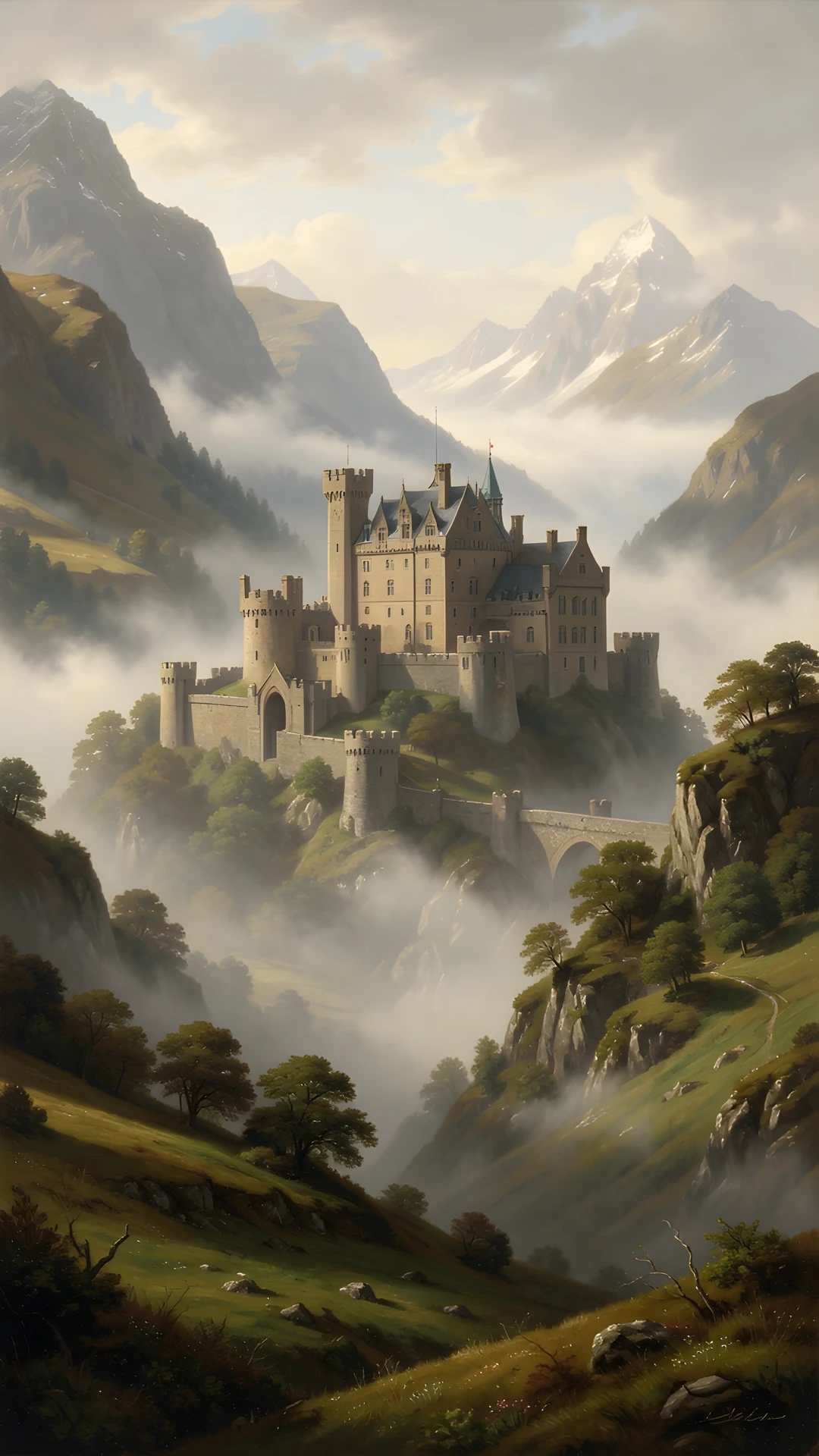 Misty Scottish Castle