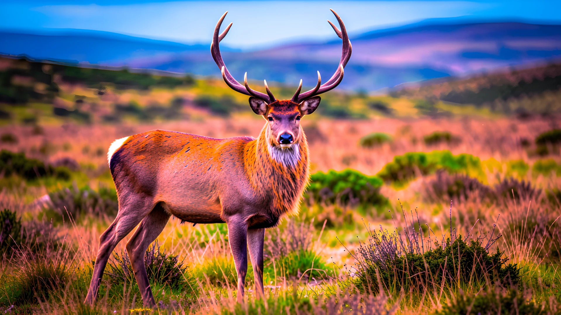 Misty Highland Deer
