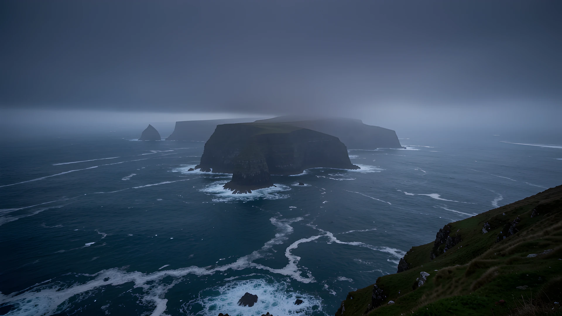 Misty Scottish Coast