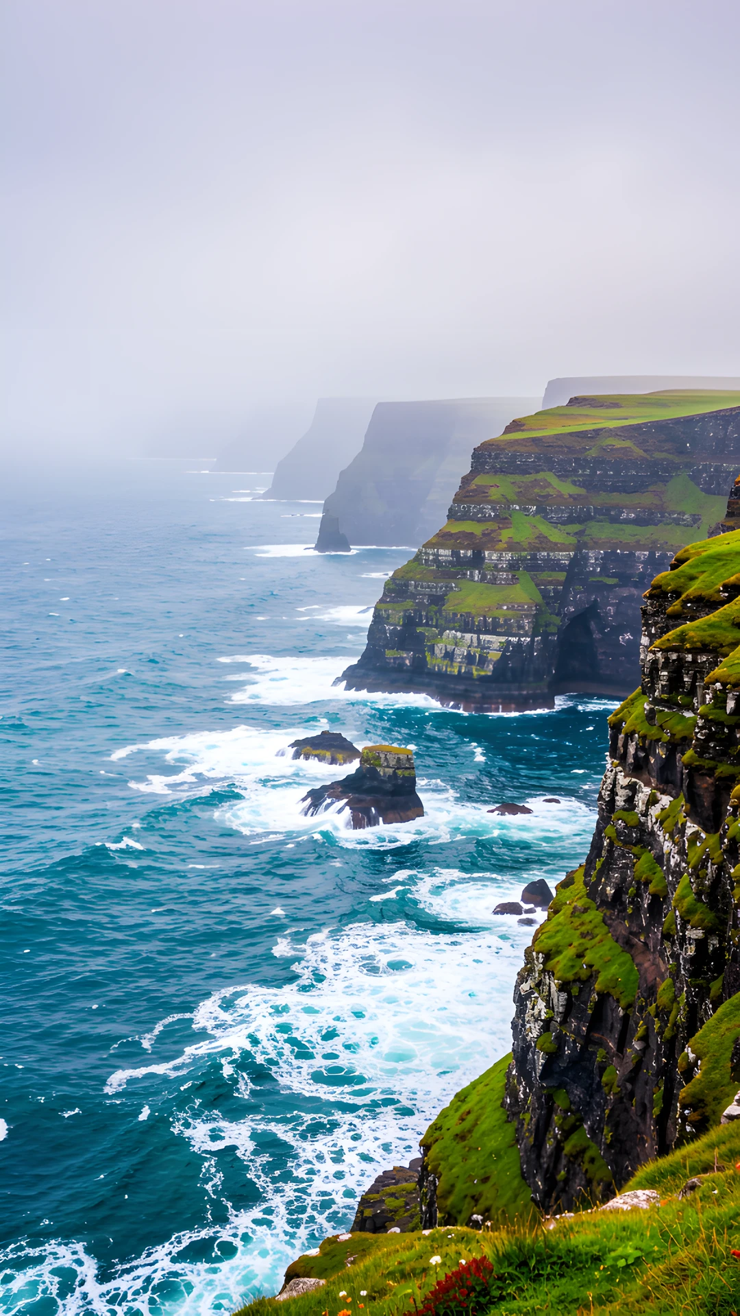Misty Scottish Coast