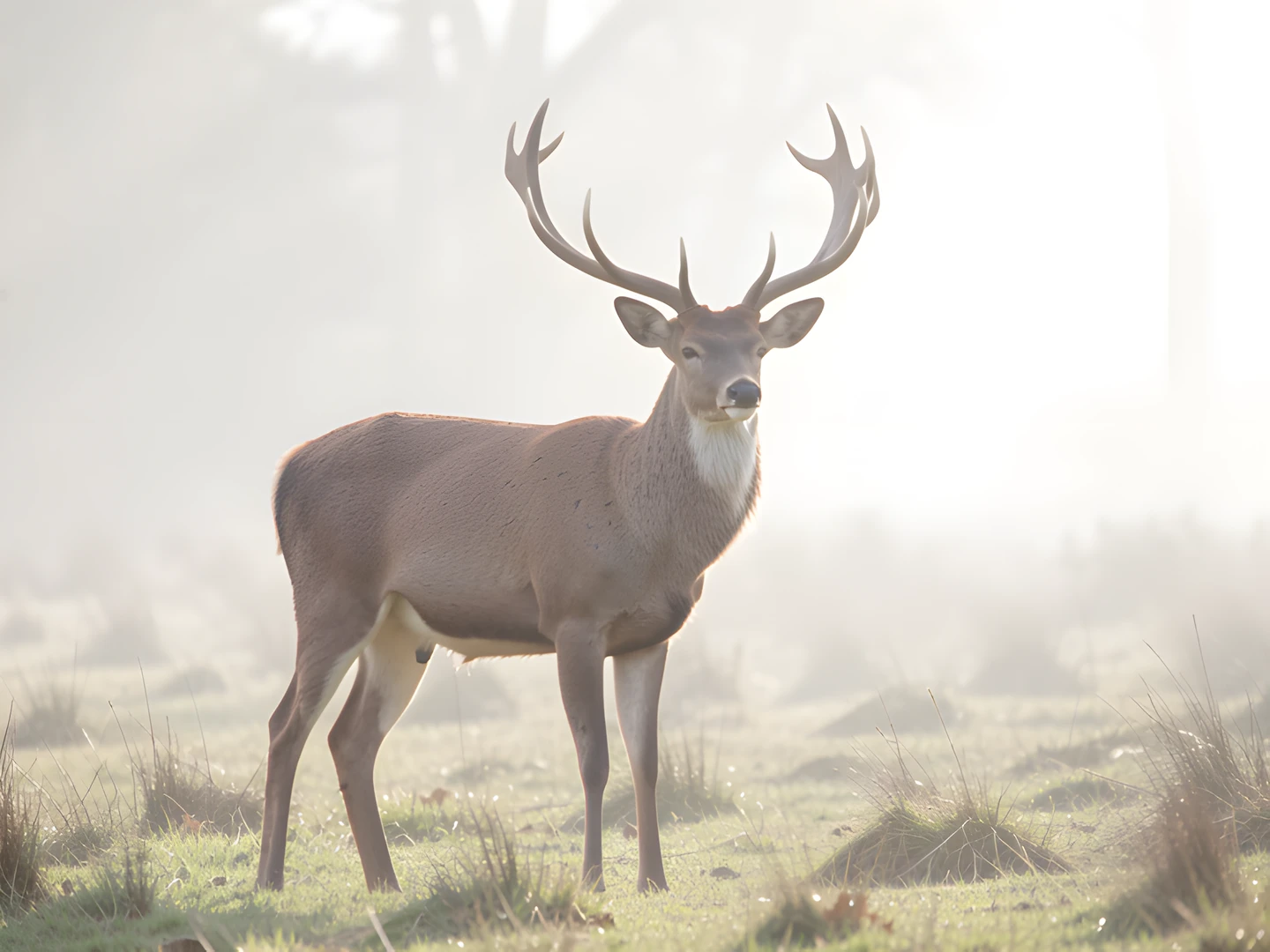 Misty Highland Deer