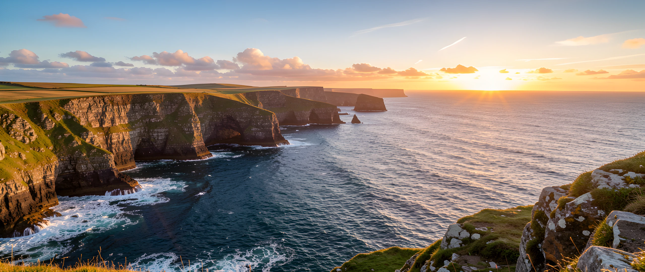 Scottish Sunset Cliffs