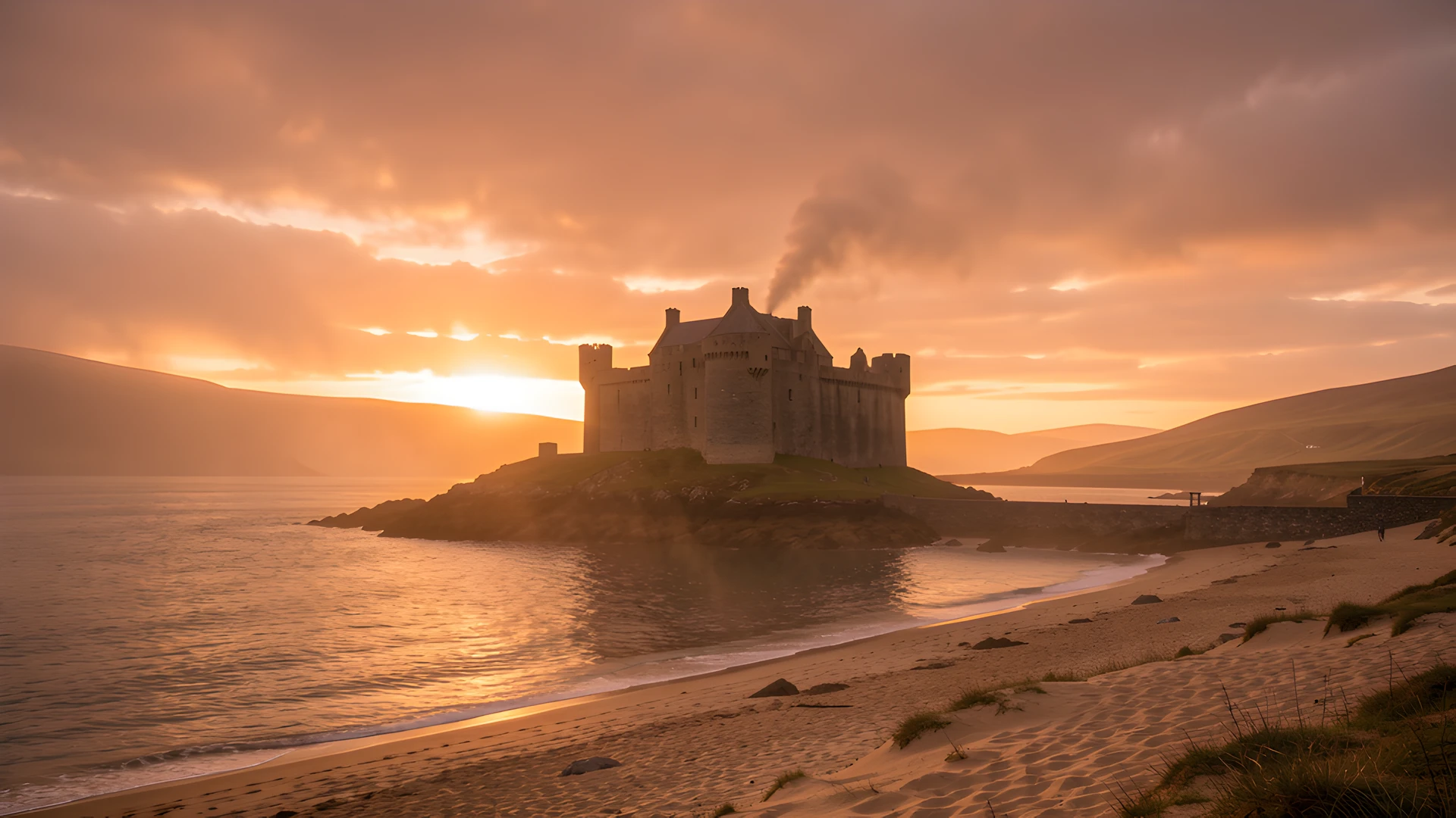 Loch Castle Sunset