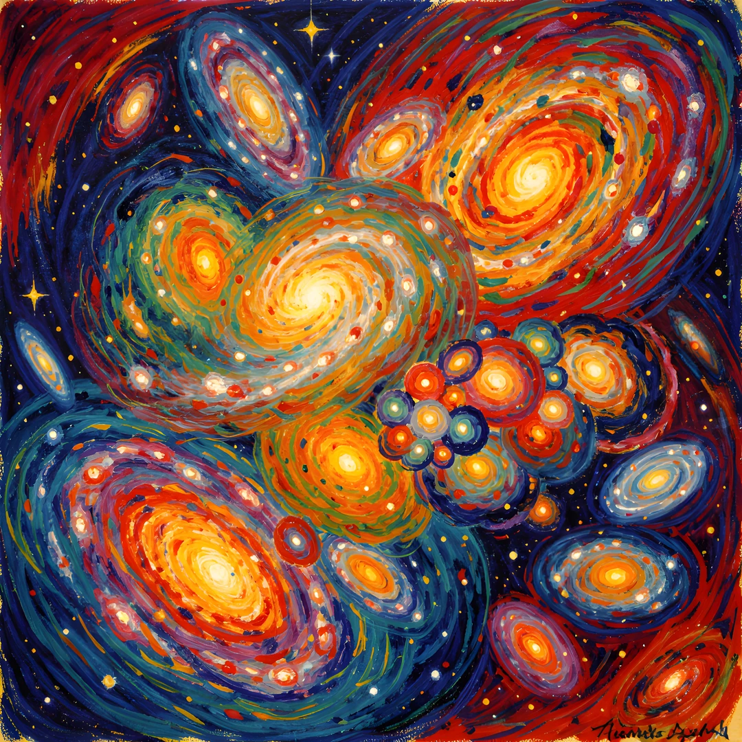 Galaxy Swirling Colors