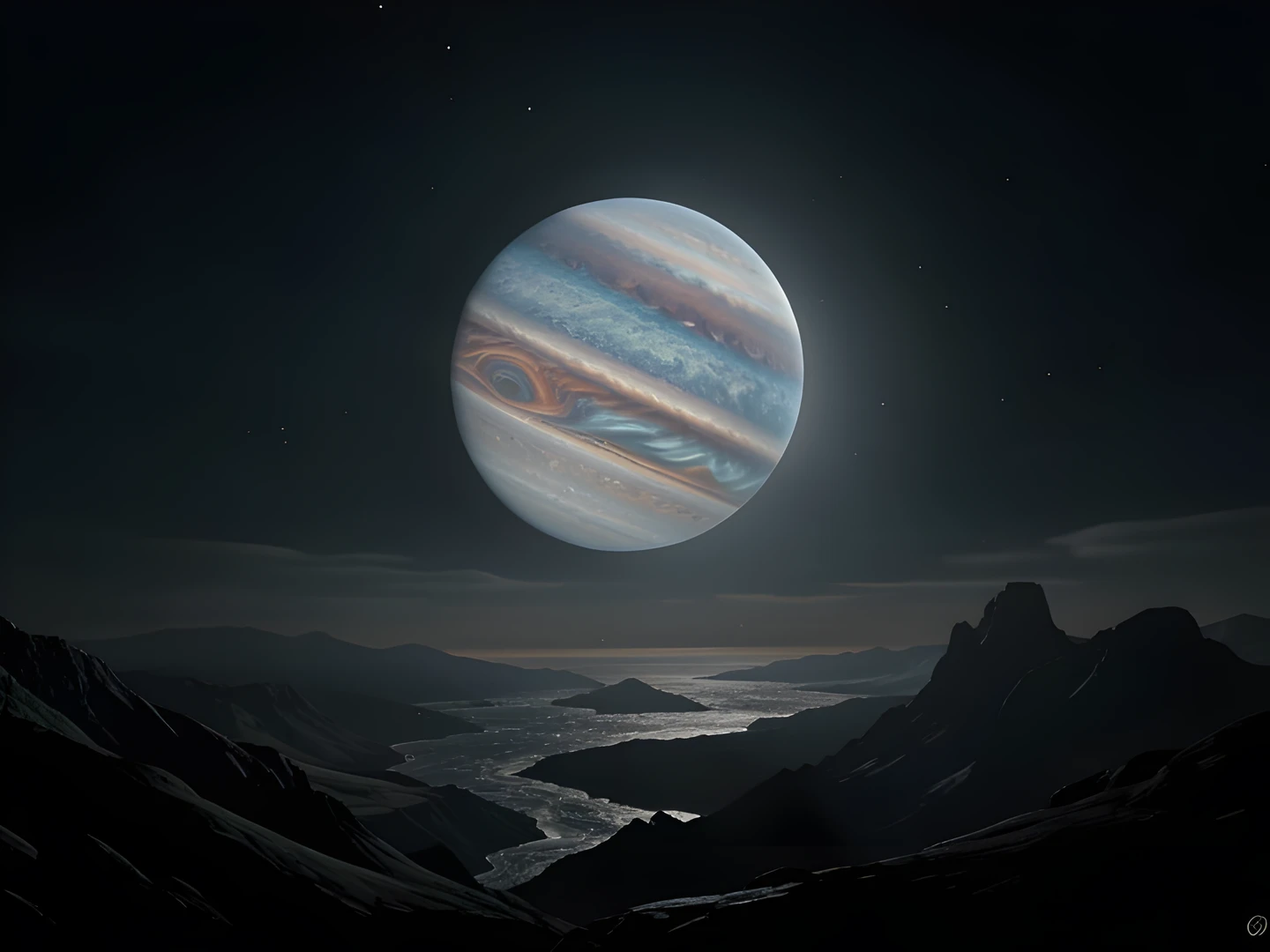 Stormy Jupiter Rise