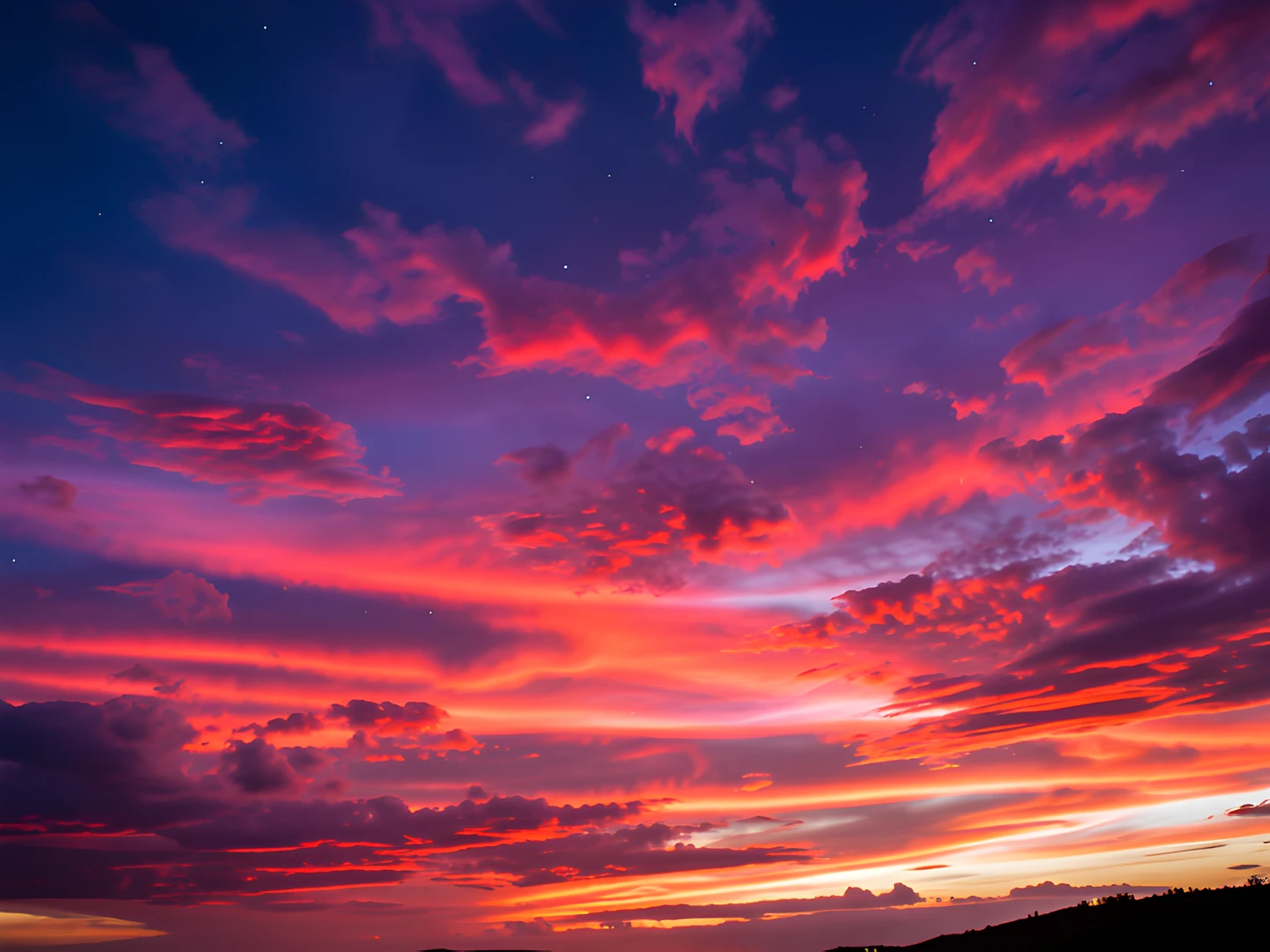 Cosmic Sunset Bloom