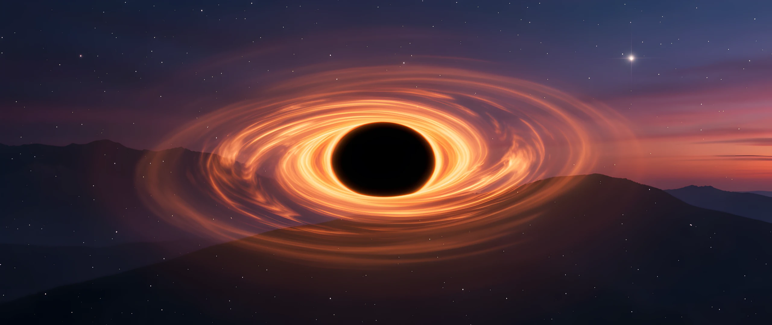 Gravitational Disk Sunset