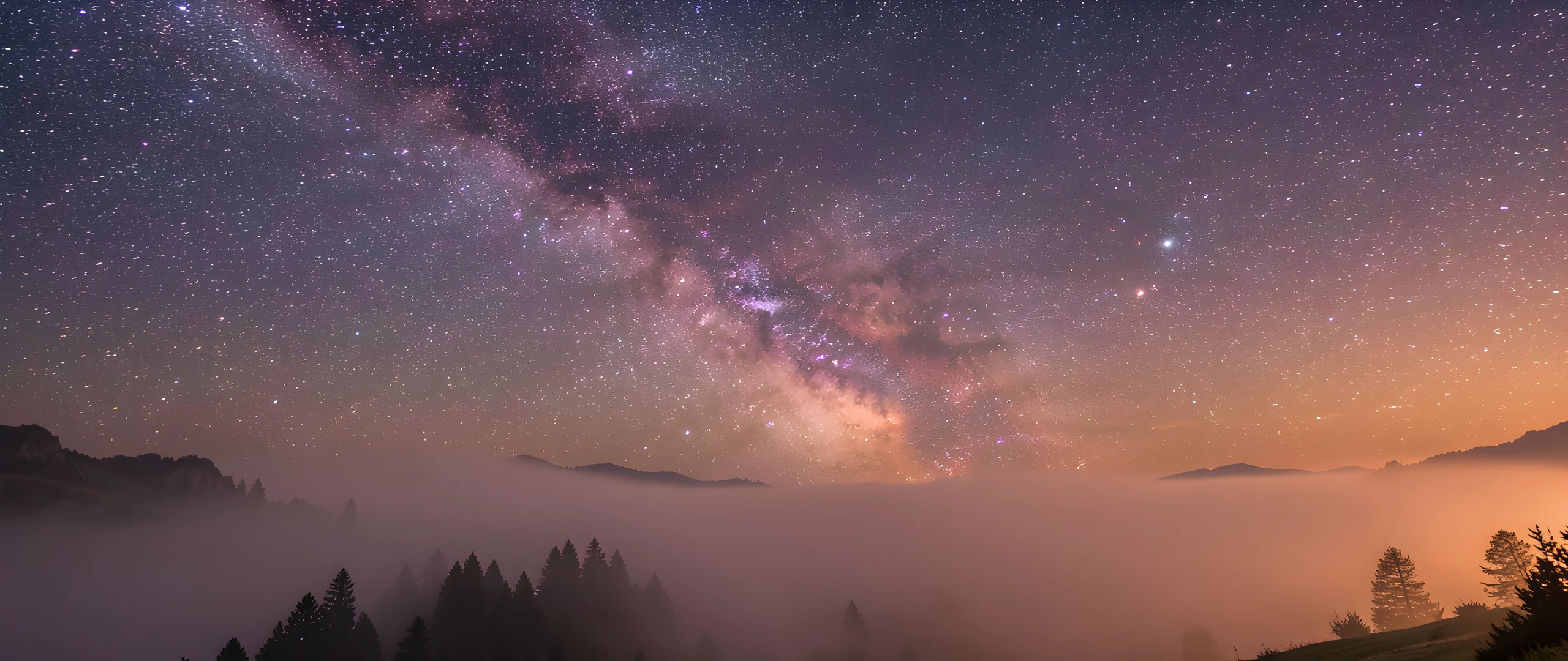 Galactic Sunset Sky