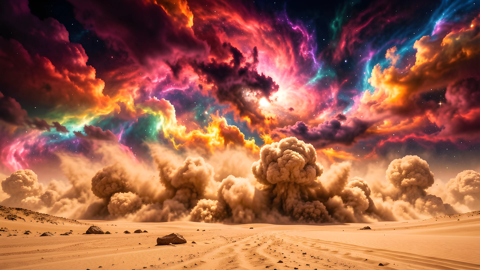 Cosmic Desert Landscape
