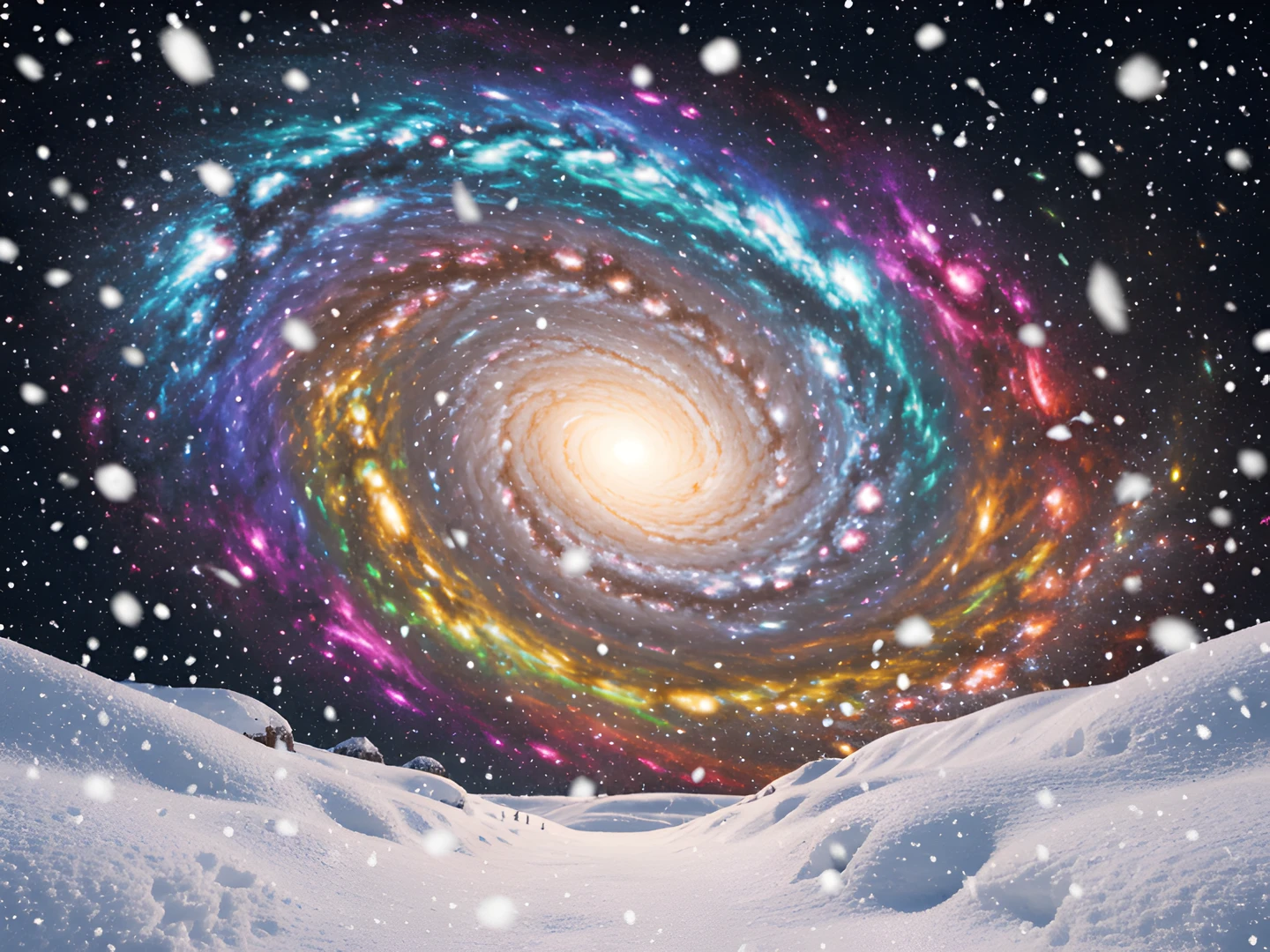 Galactic Winter Scene