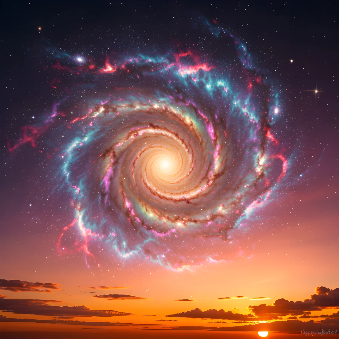 Cosmic Vibrant Sunset