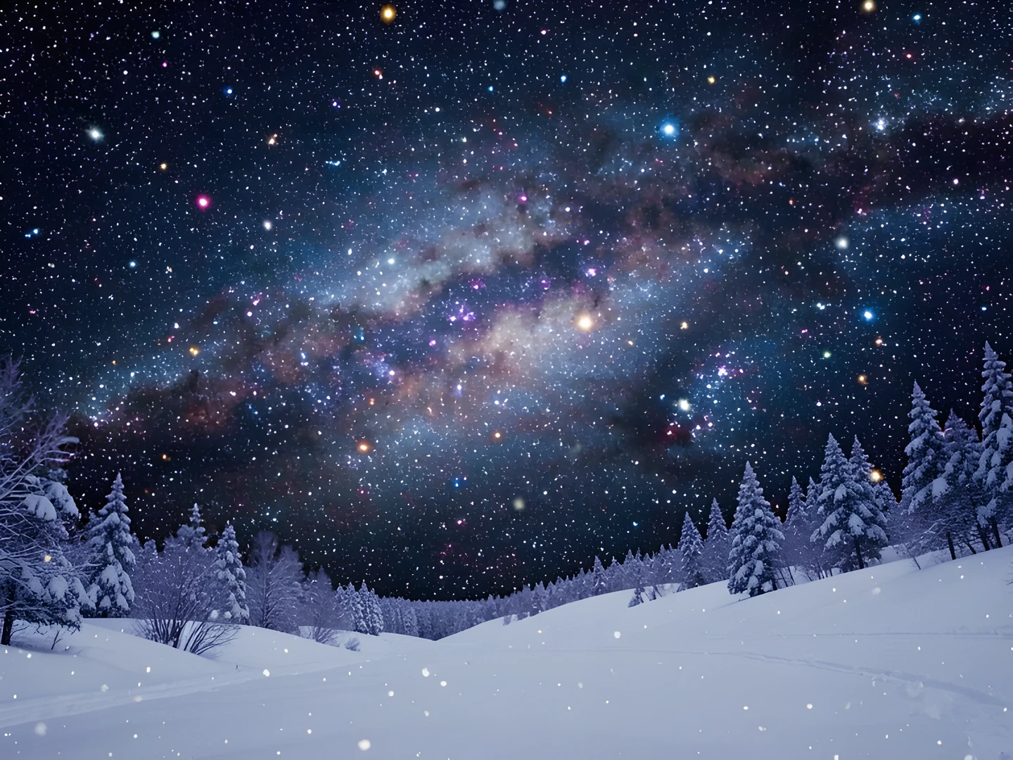 Galactic Winter Scene