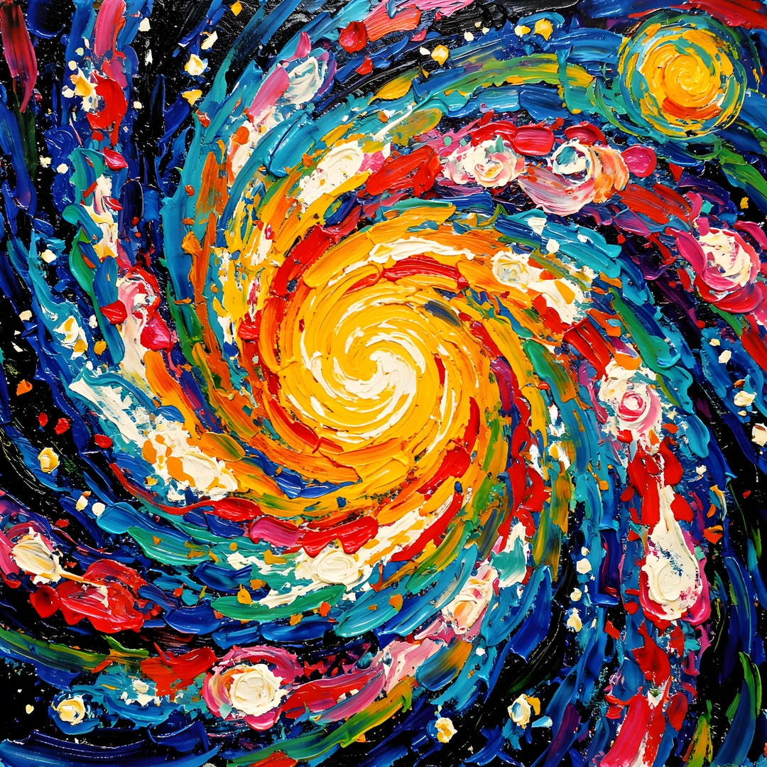 Swirling Cosmic Colors