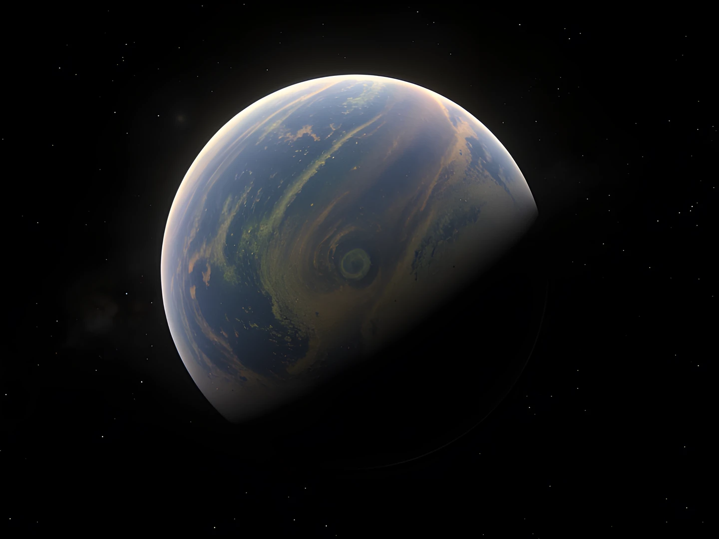 Gaseous Lunar Dawn