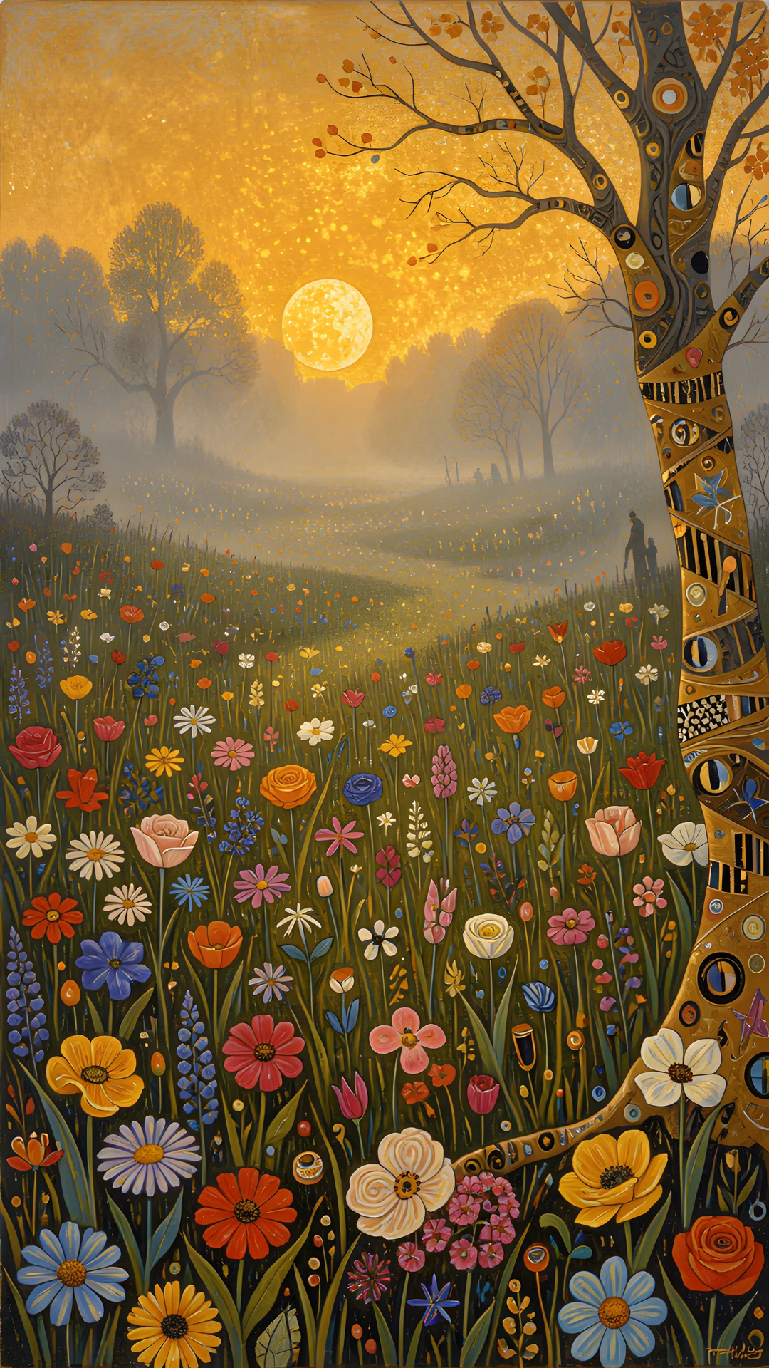Golden Klimt Sunset