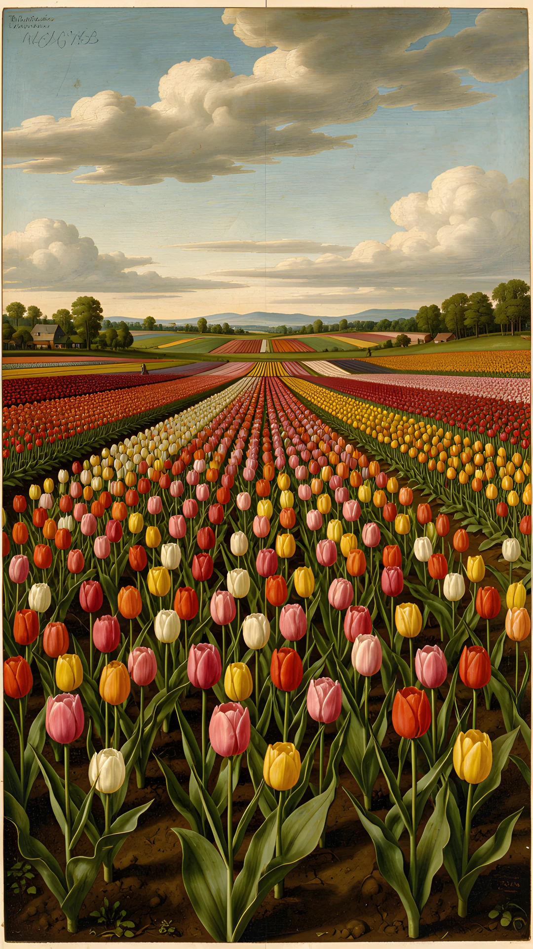 Tulip Garden Scene