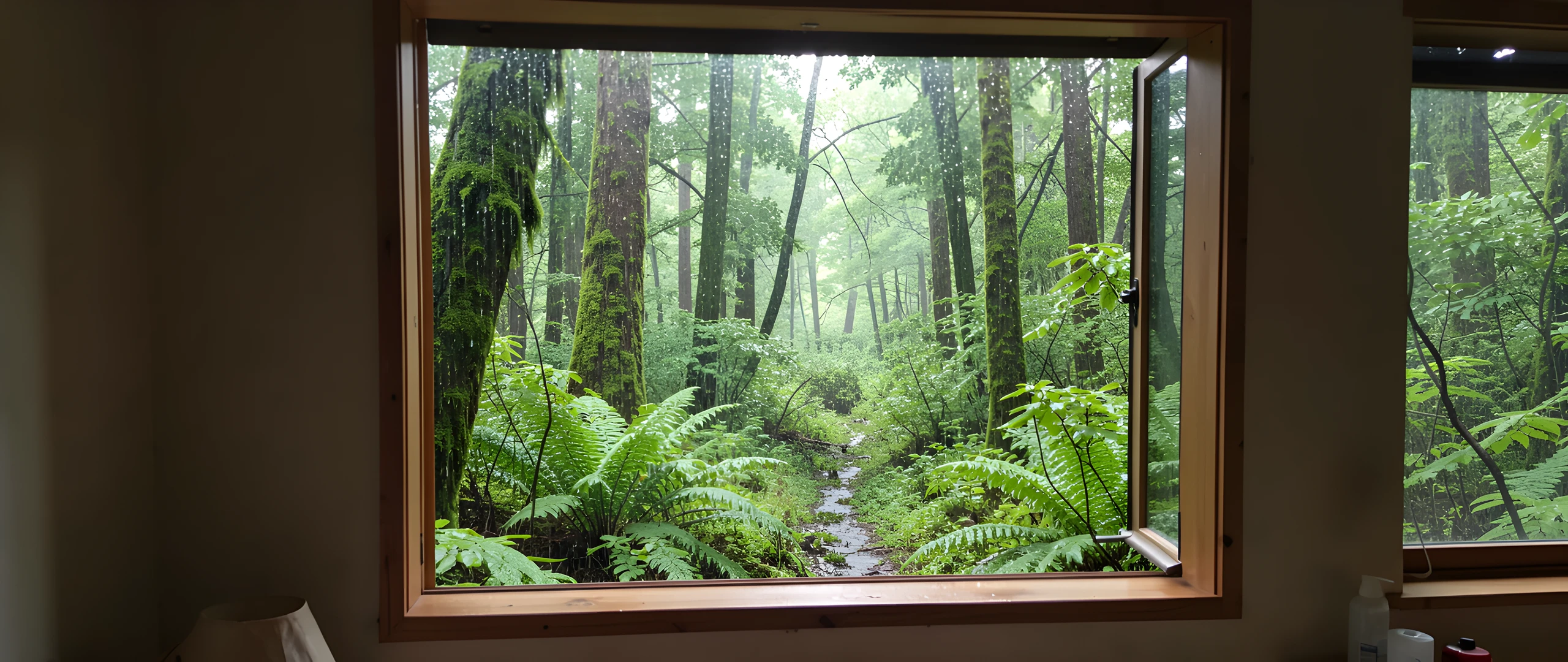 Rainy Forest Scene