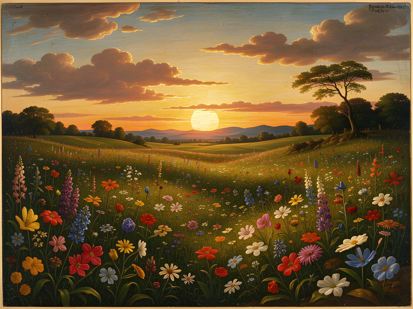 Renaissance Sunset Scene