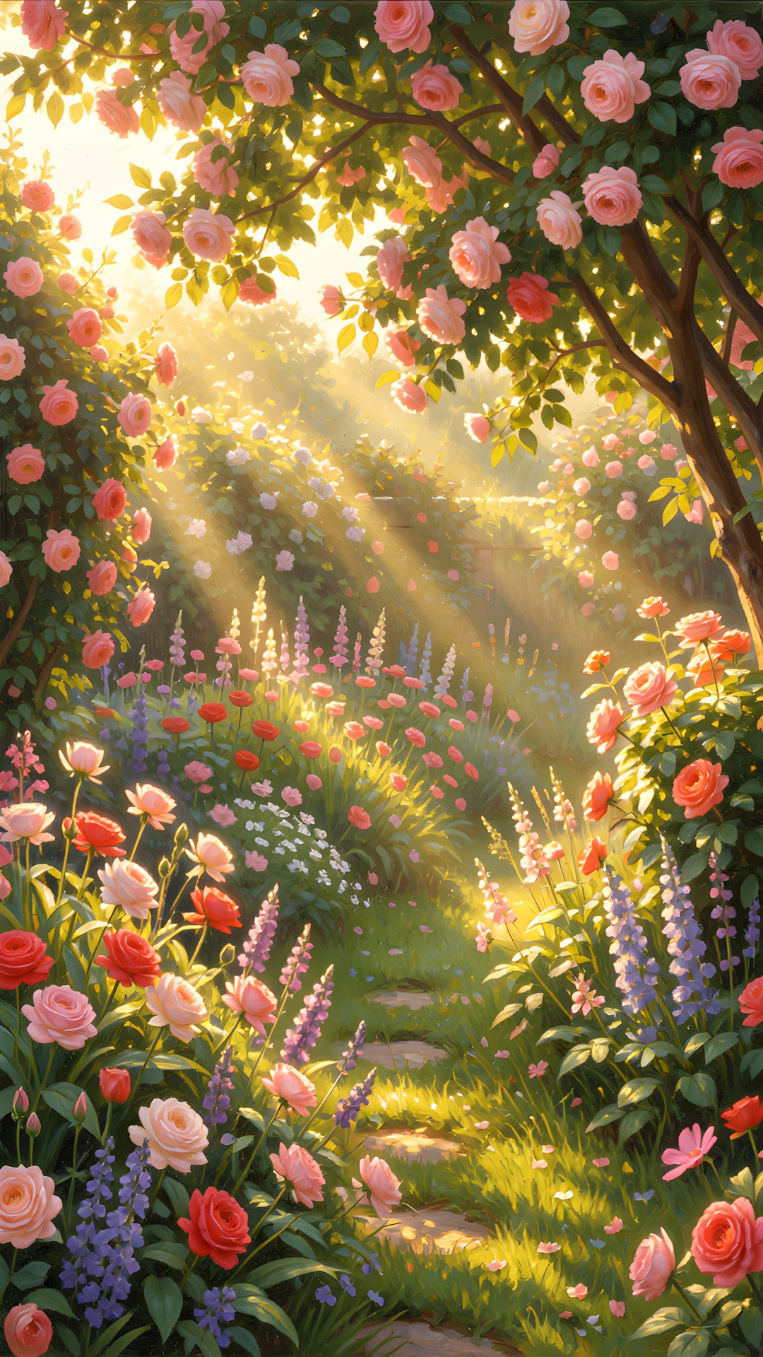 Morning Garden Scene