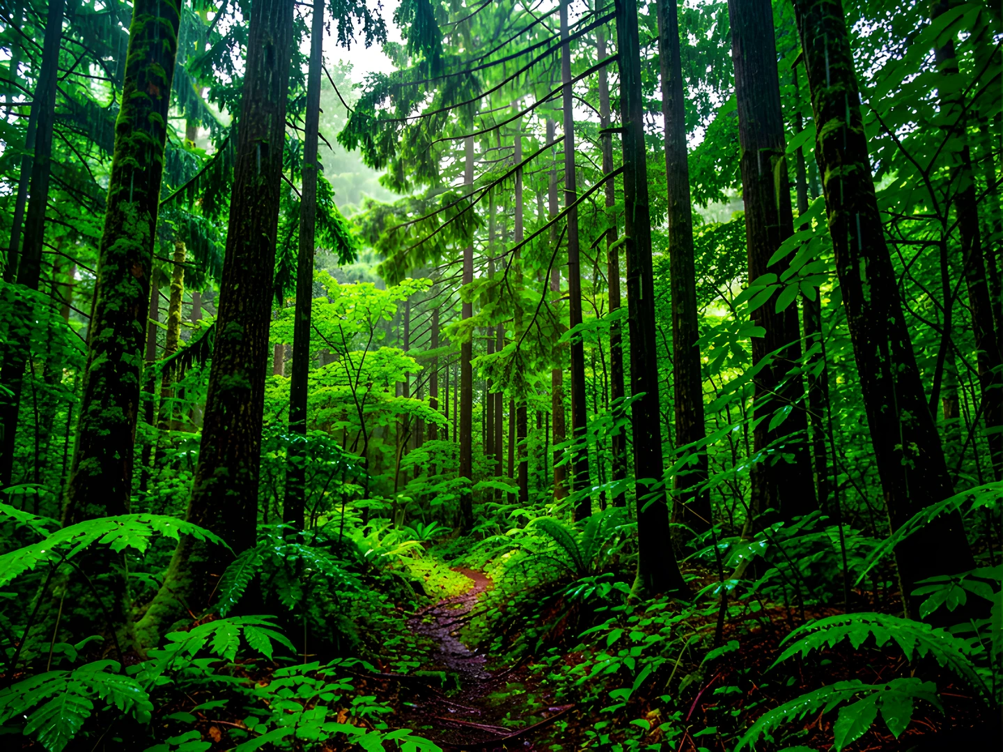 Rainy Forest Night