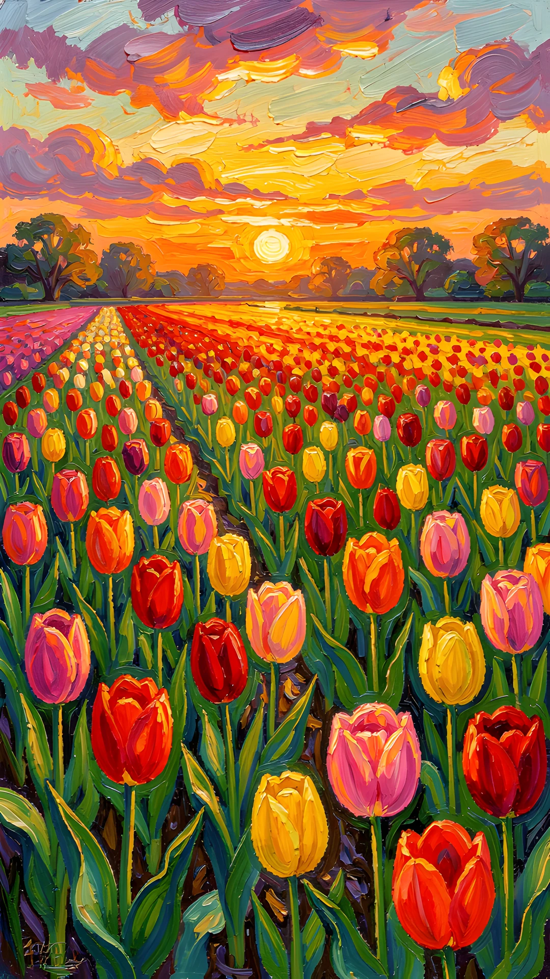 Tulip Field Sunrise