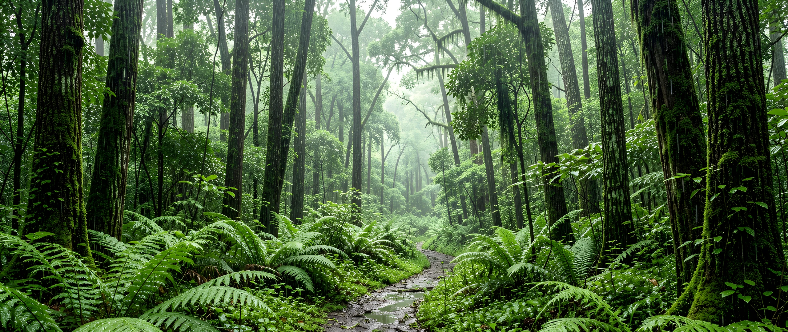 Misty Forest Night