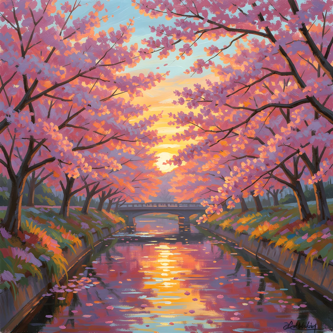Cherry Blossom River