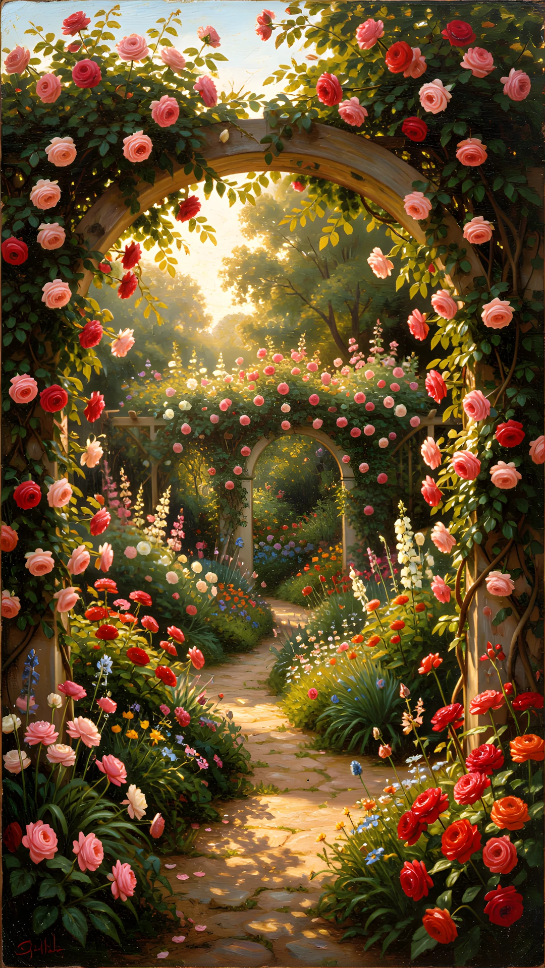 Rembrandt Garden Scene