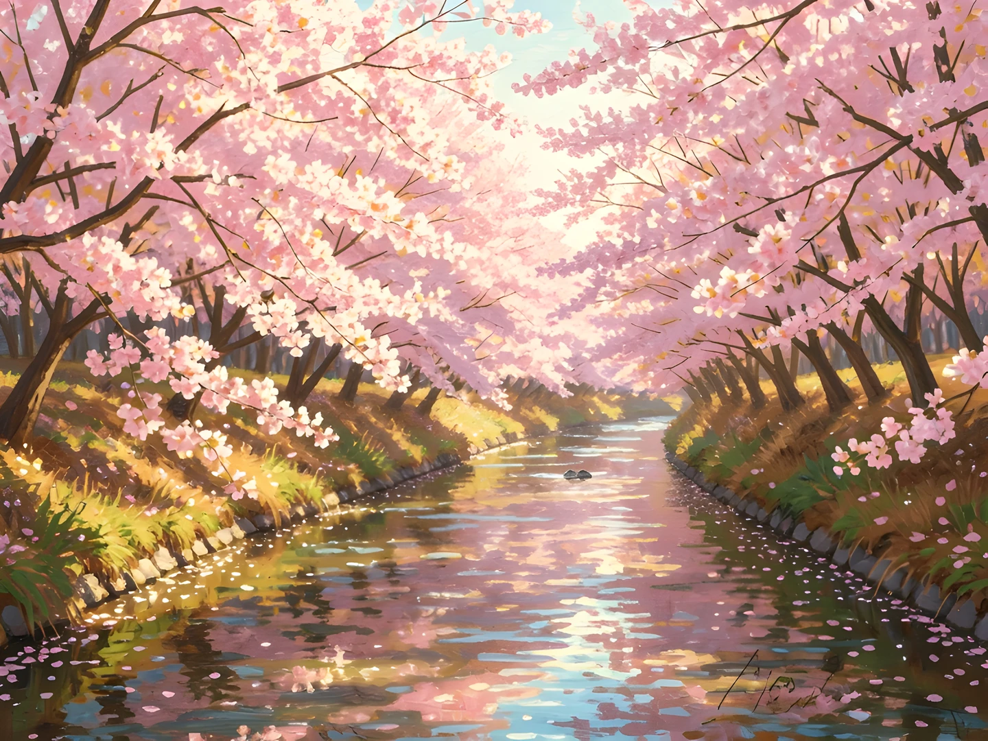 Cherry Blossom River
