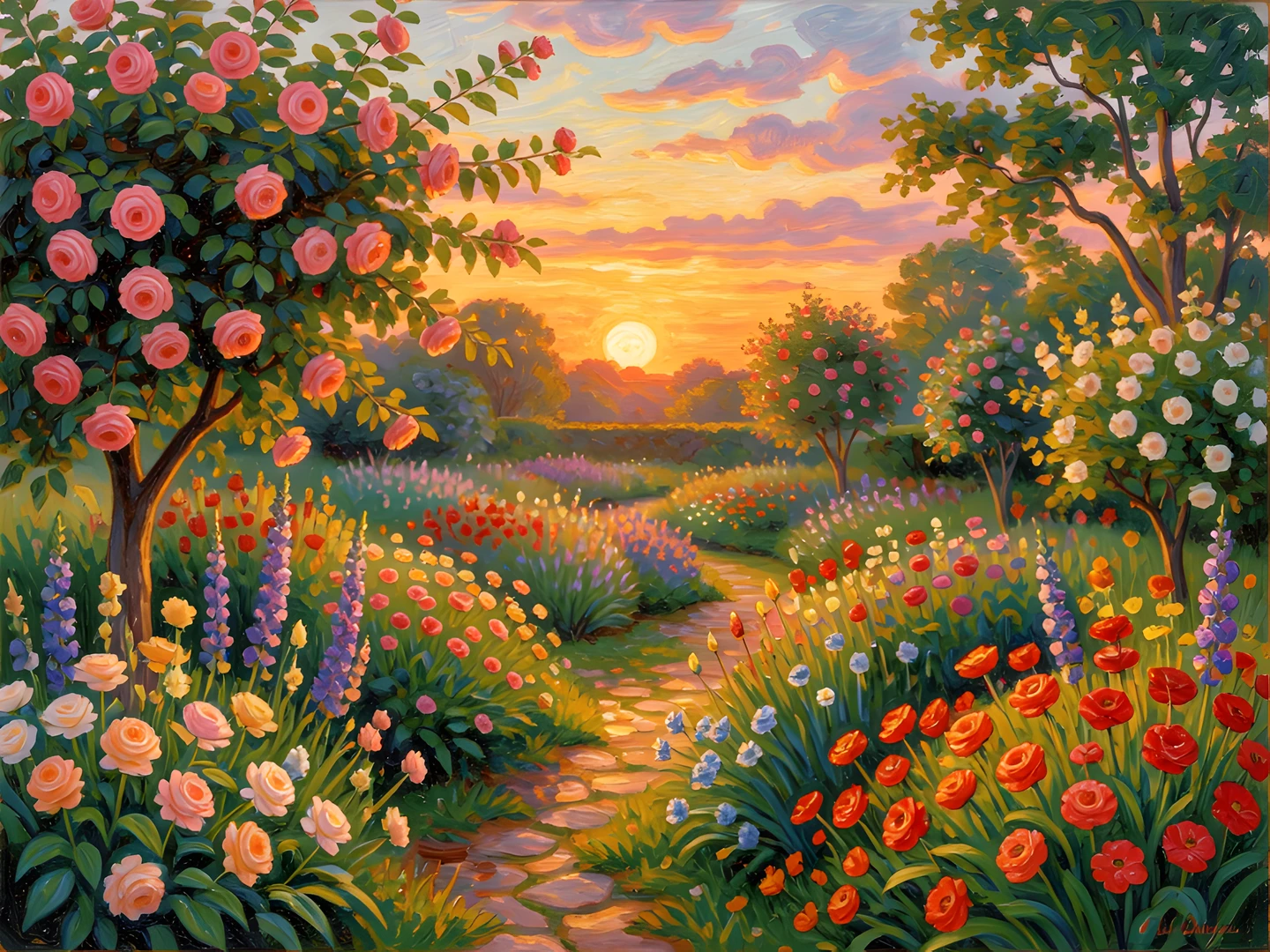 Impressionist Garden Bloom