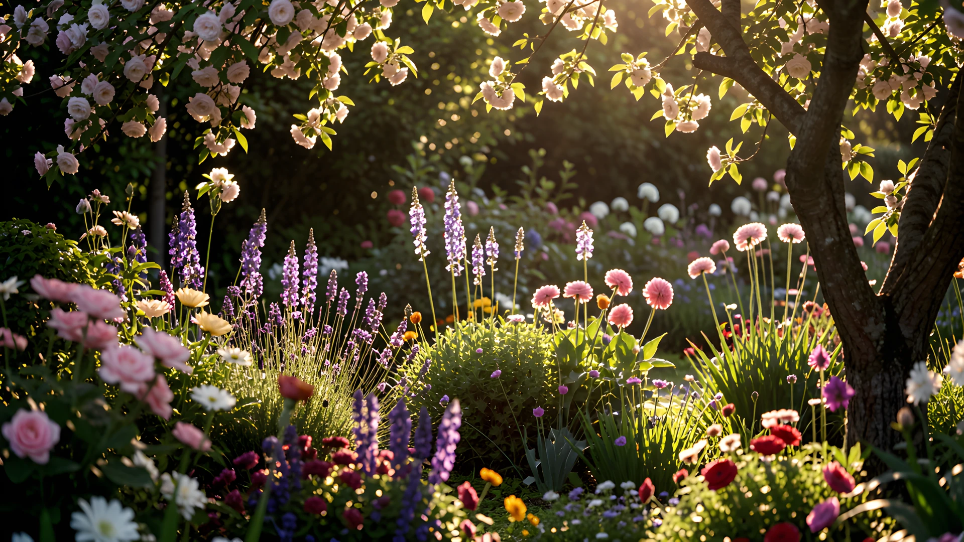 Blooming Garden Shadows