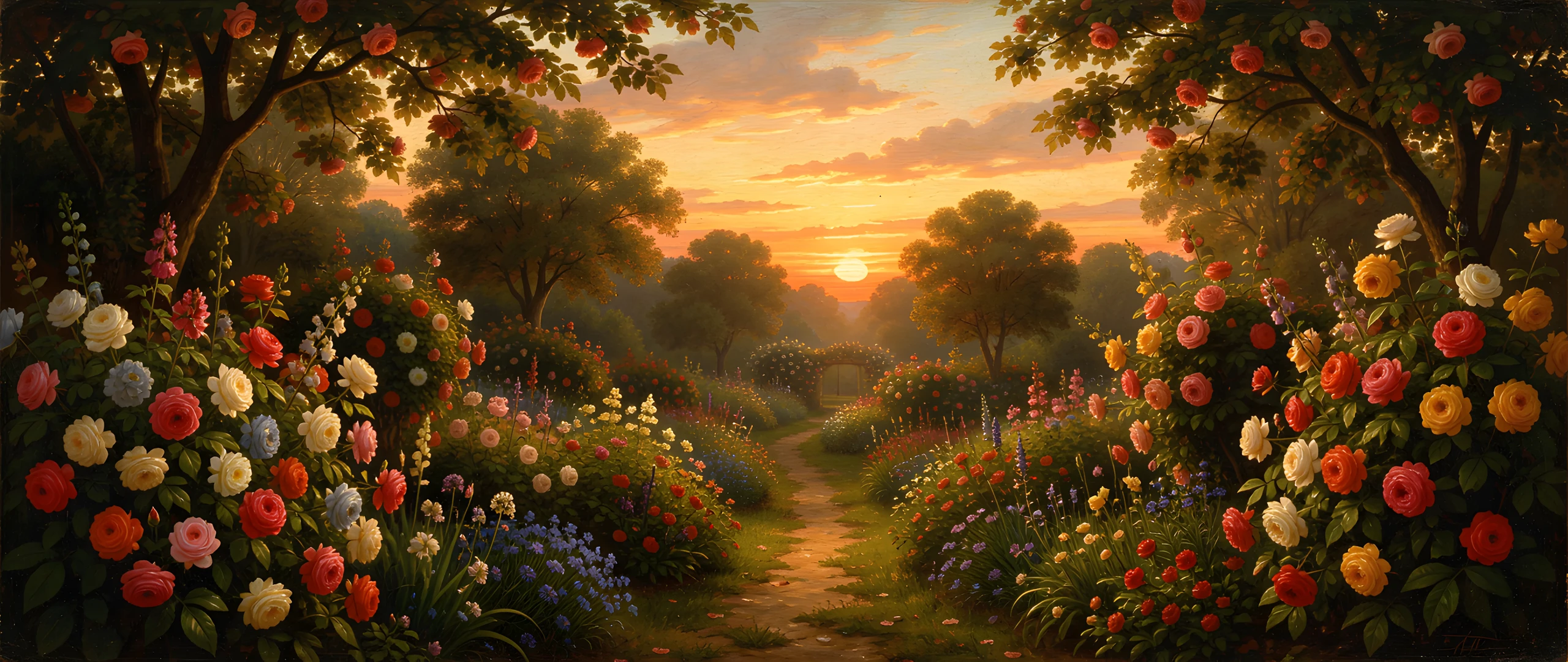 Rembrandt Garden Scene