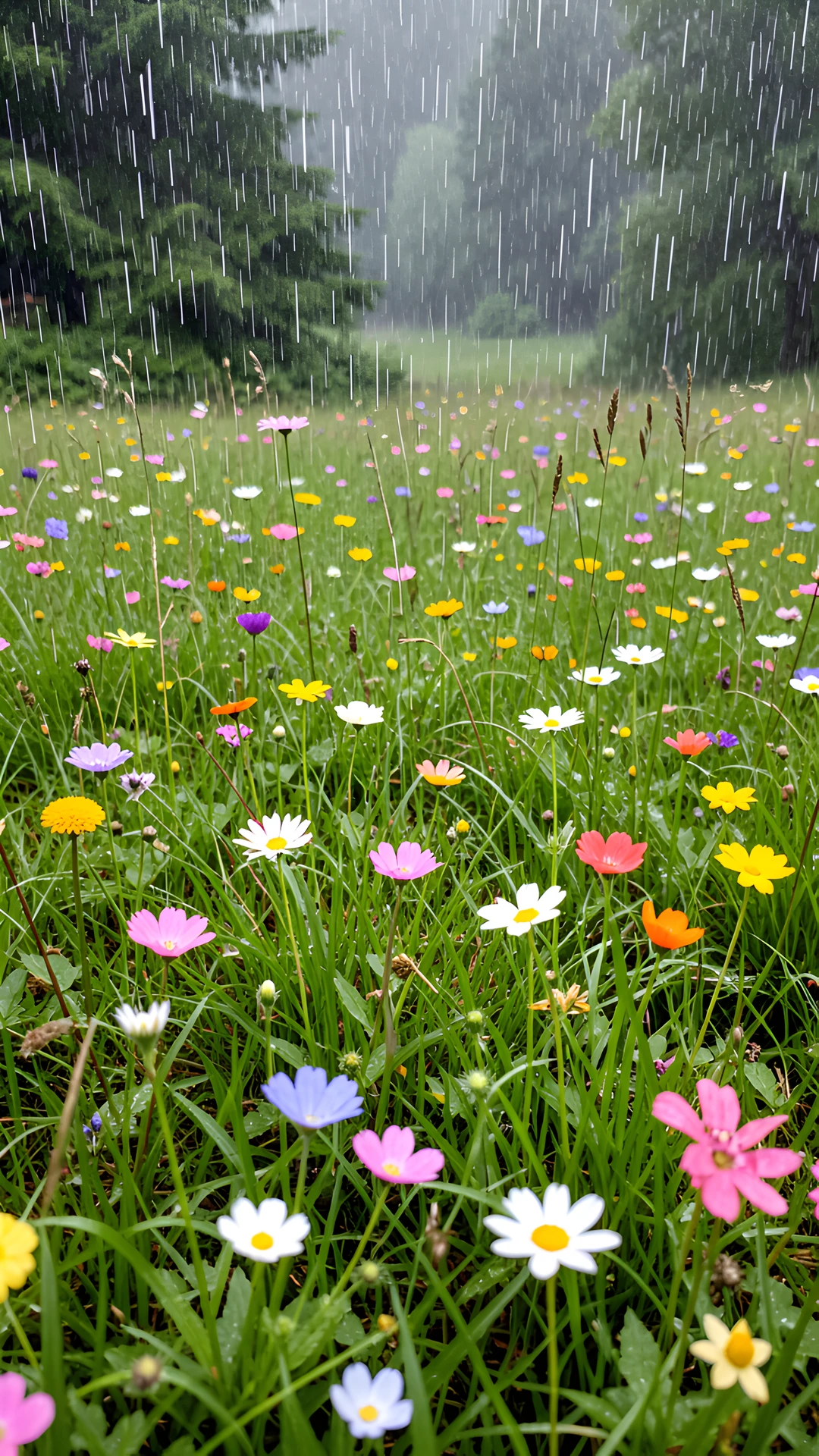 Blooming Meadow Scene