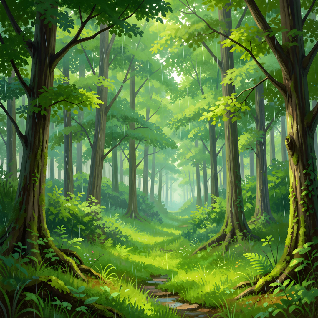 Misty Forest Bloom