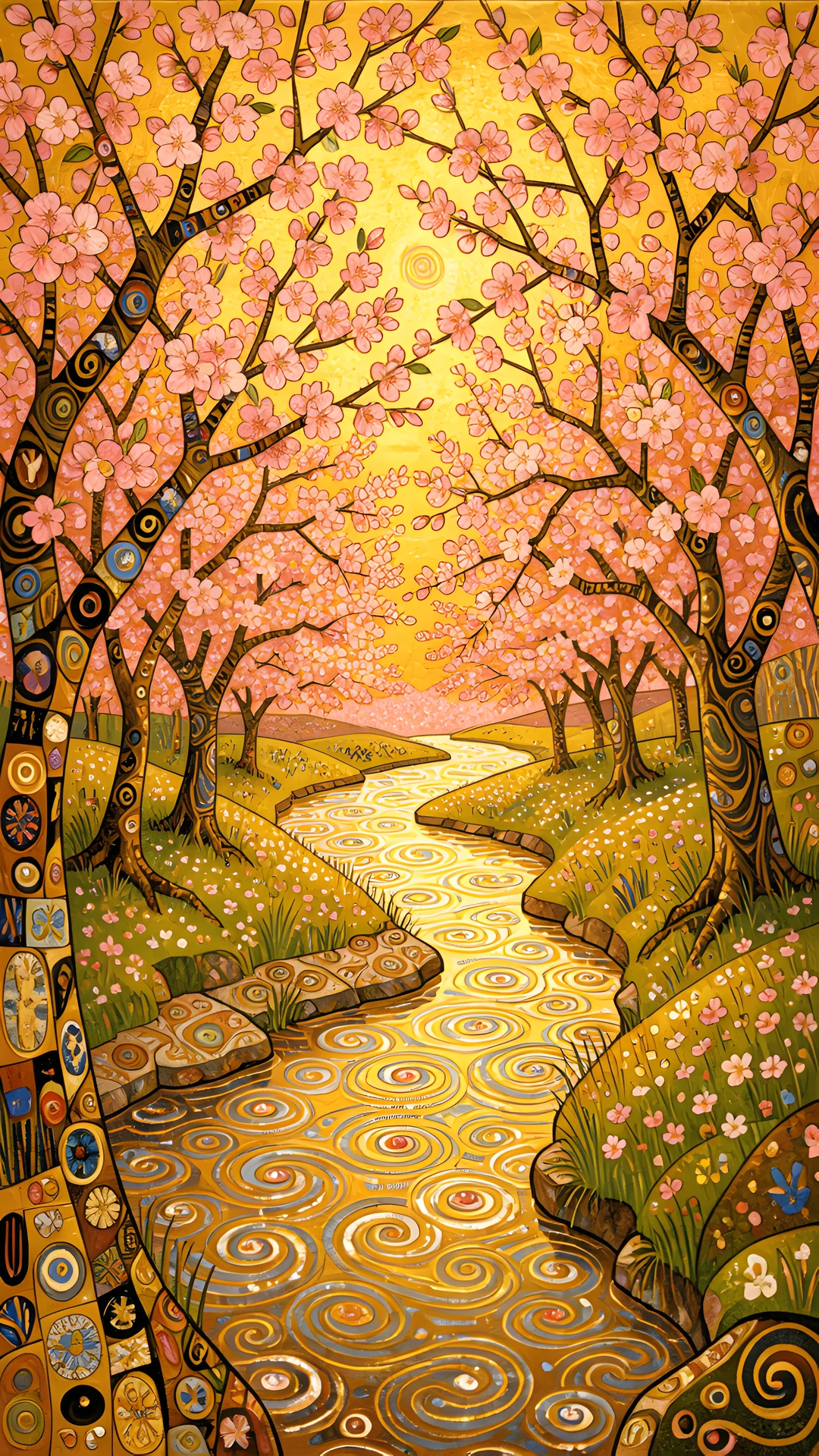 Golden Cherry Blossoms