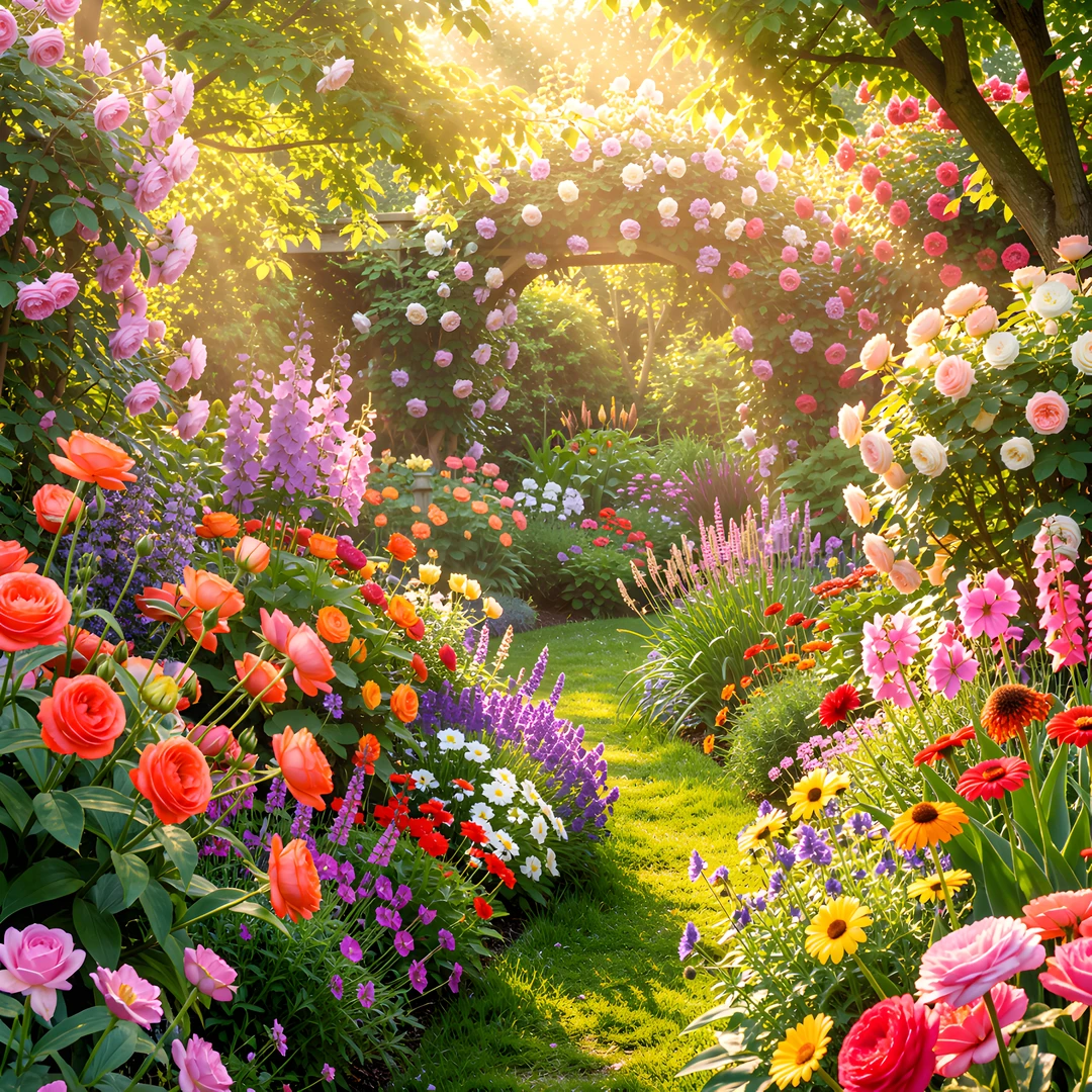 Vibrant Morning Garden