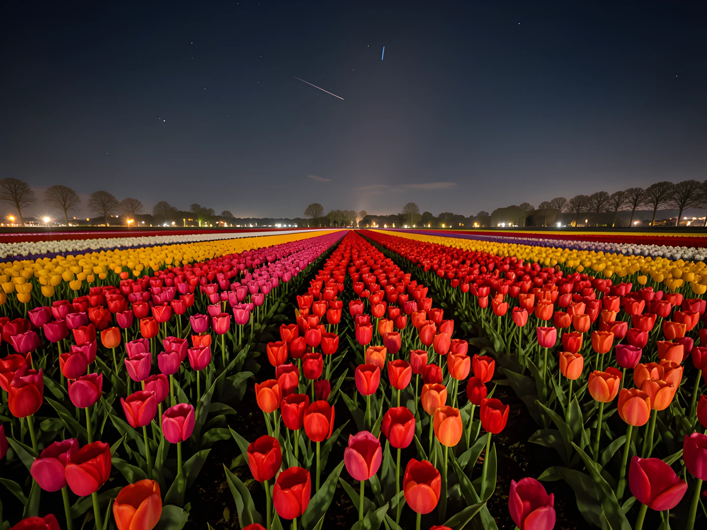 Tulip Field Night