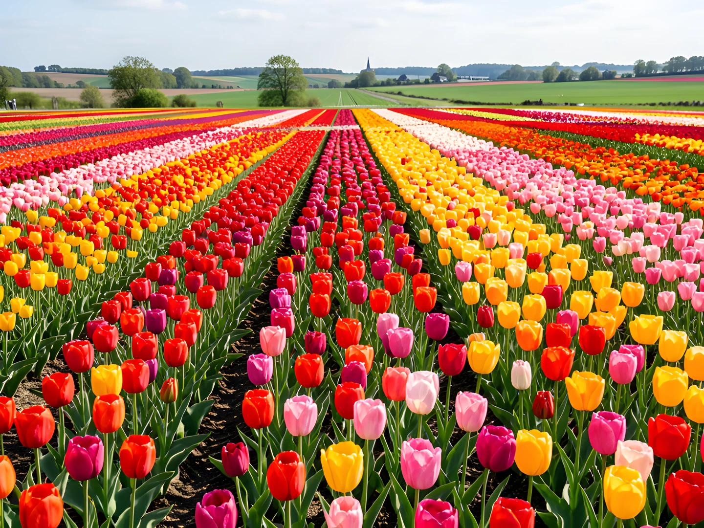 Tulip Field Blooms