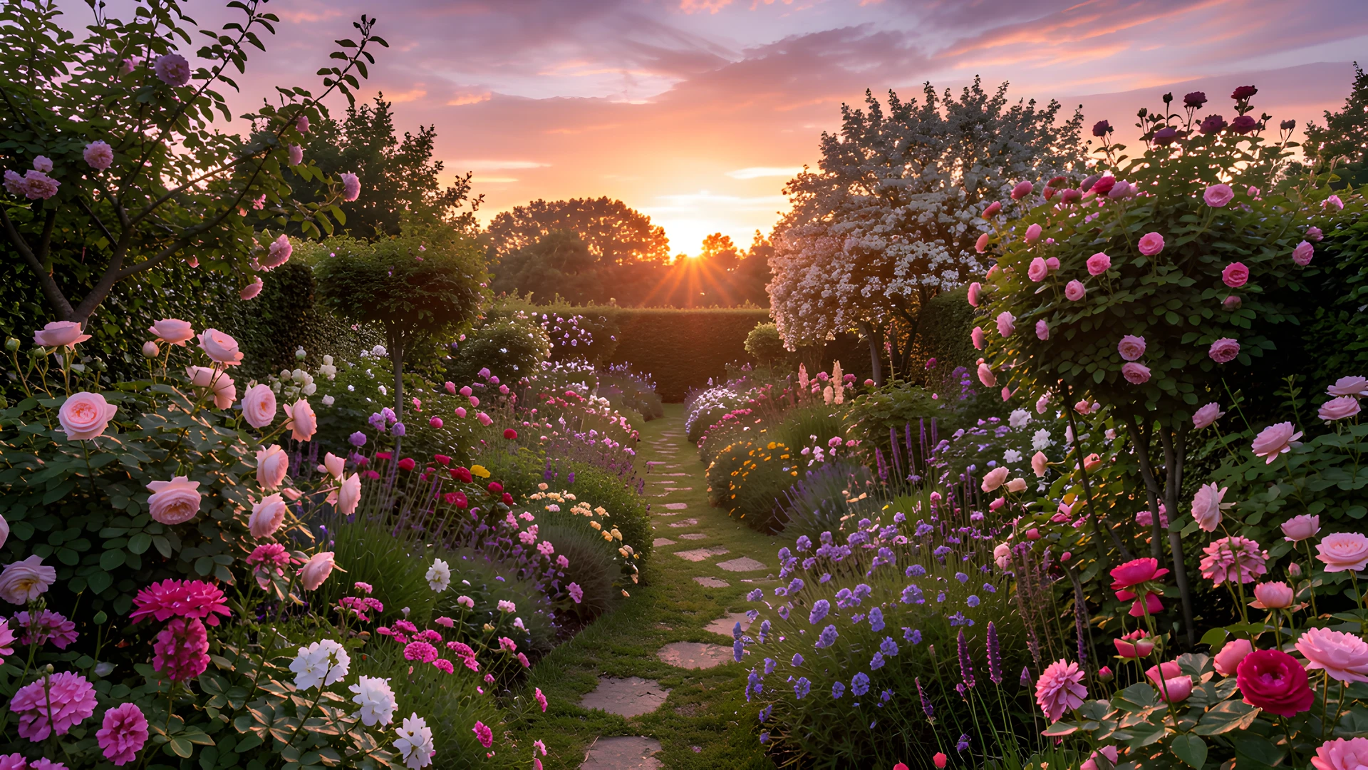Blooming Sunset Garden
