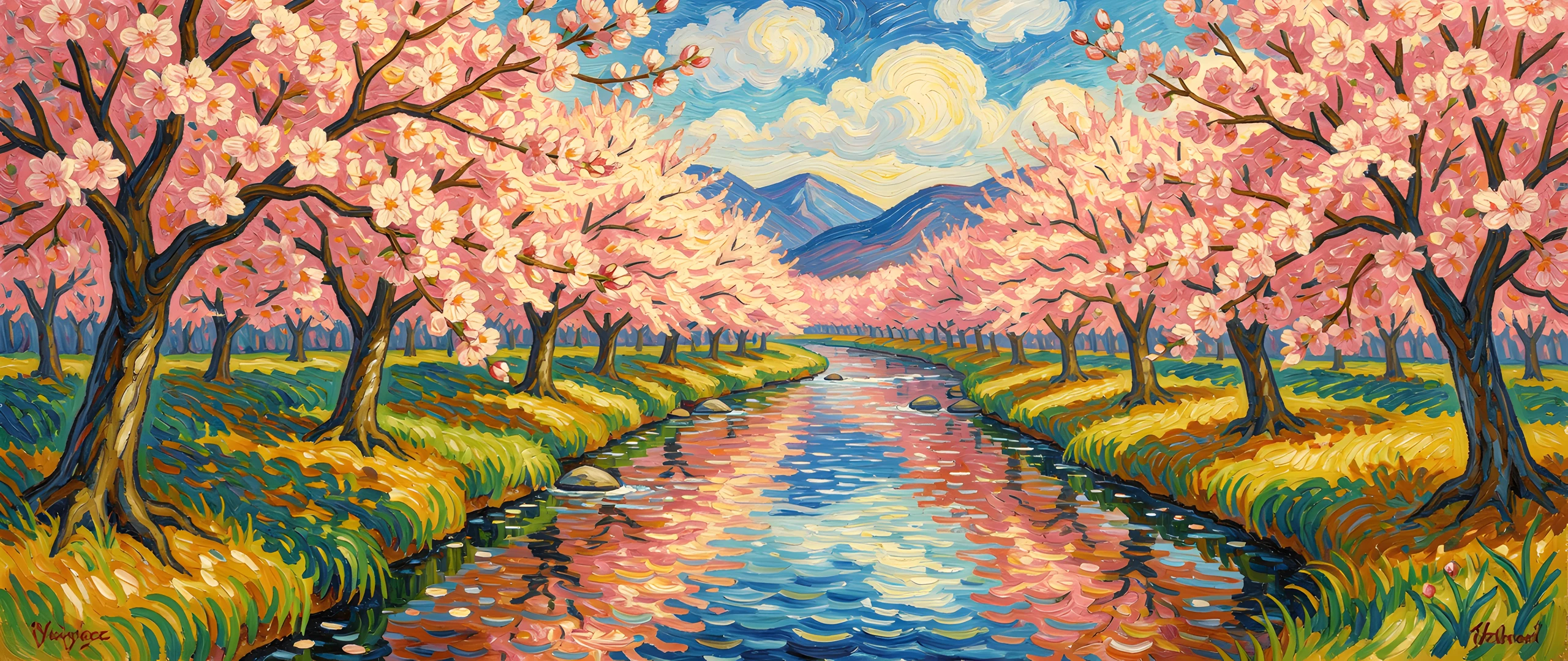 Cherry Blossom River