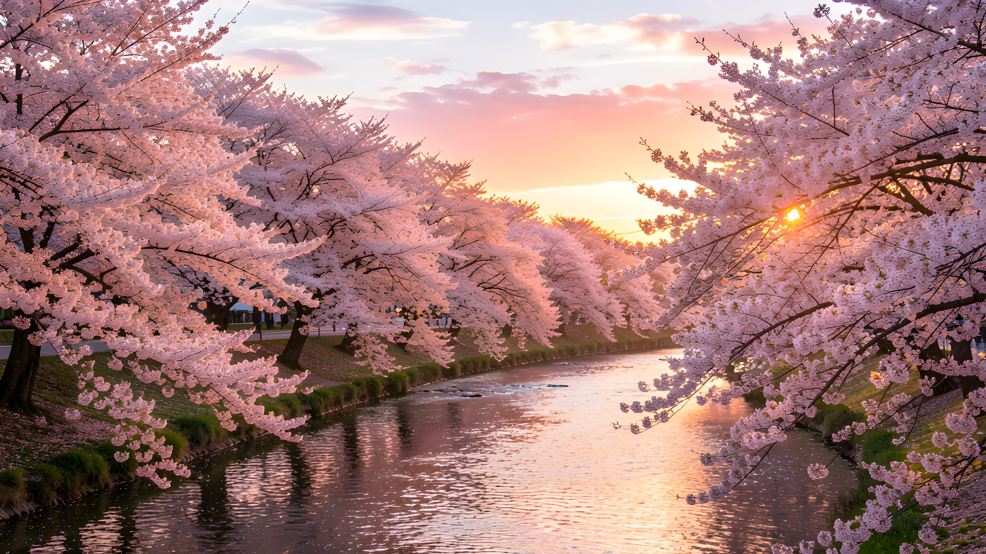 Cherry Blossom River
