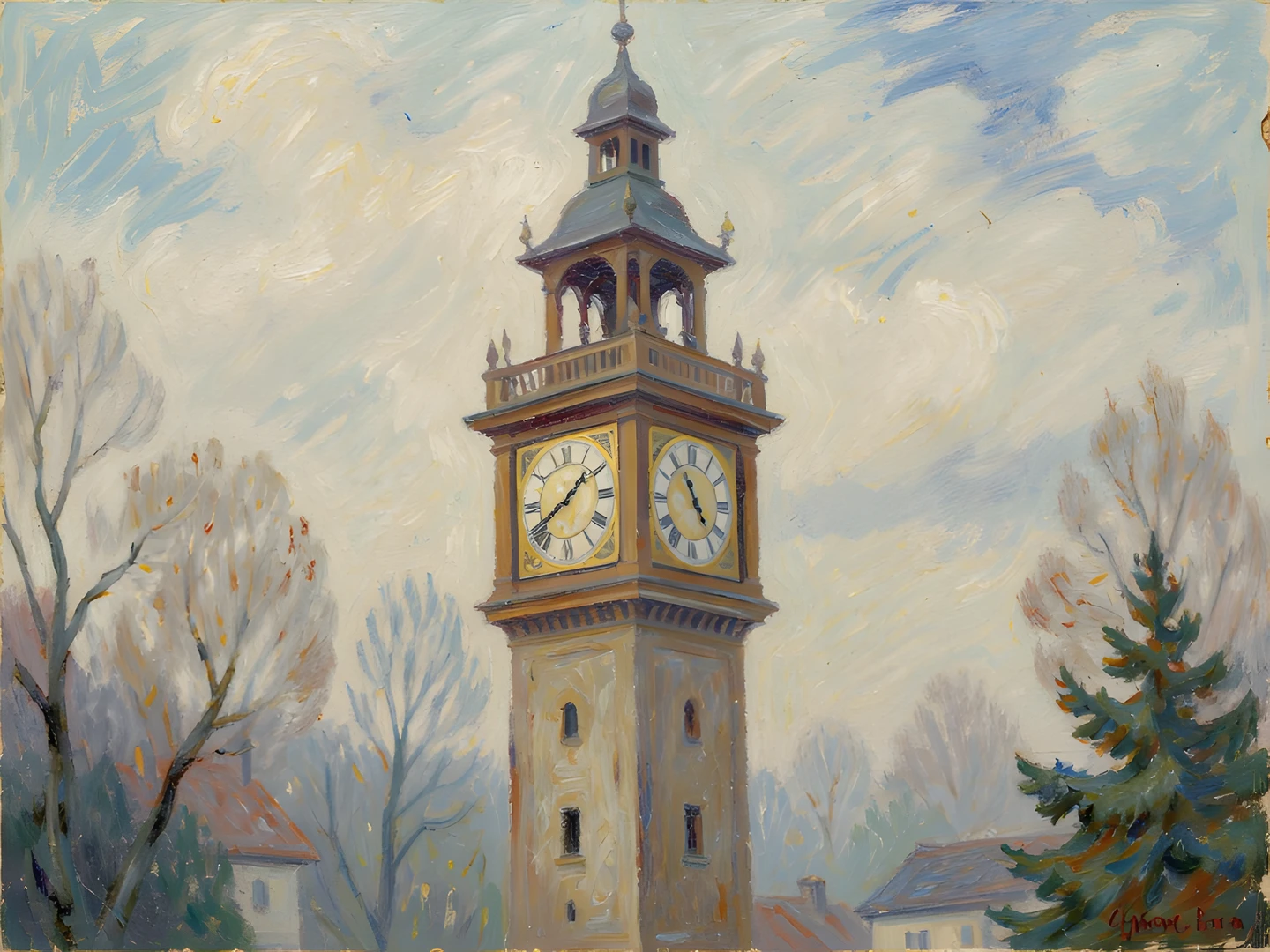 Misty Clock Tower