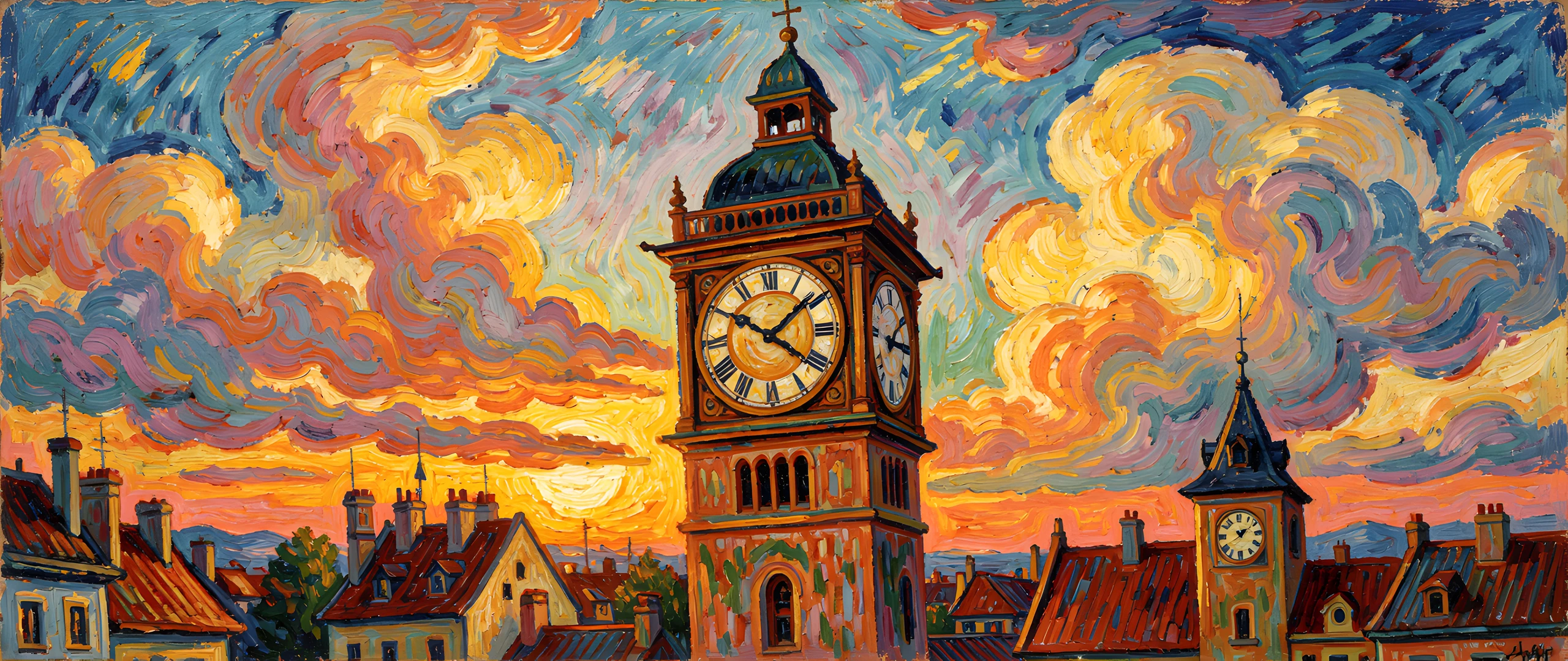 Impressionist Clock Tower