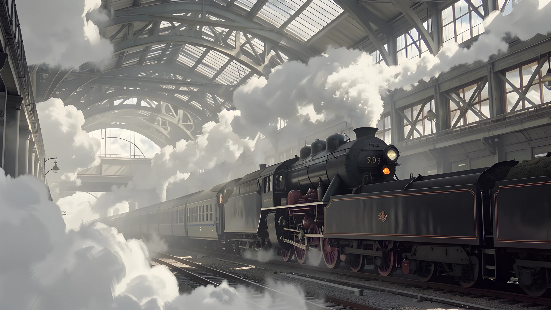 Misty Train Station